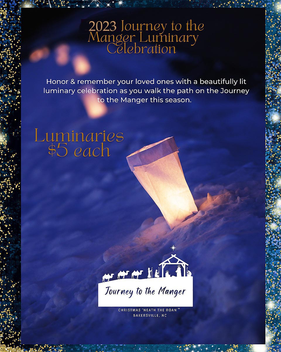 Purchase a luminary at Journey to The Manger in Bakersville, NC